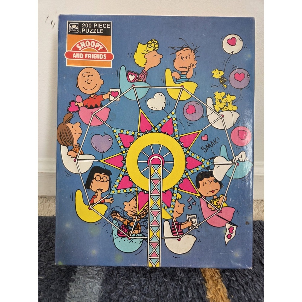 Vintage Snoopy And Friends 200 Piece Ferris Wheel Jigsaw Puzzle by Golden